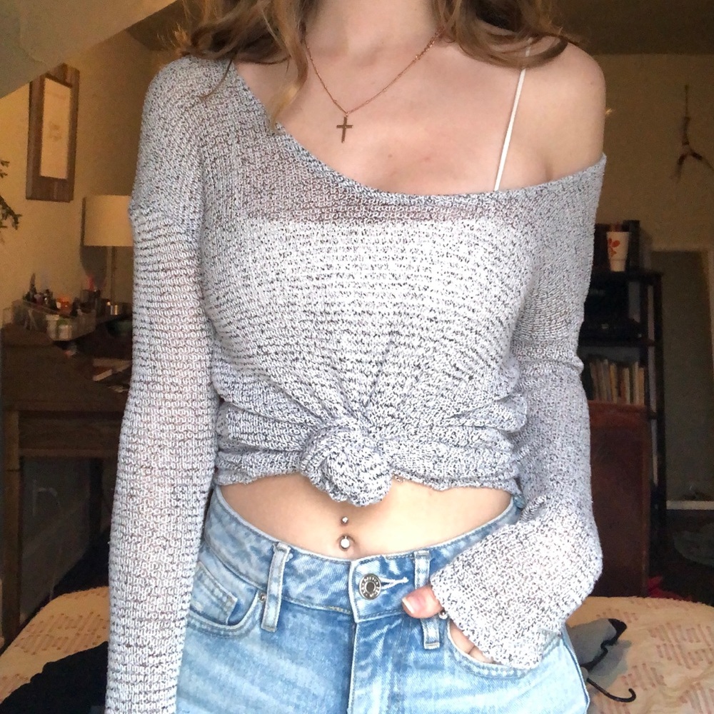 SOLD Ginger G off the shoulder lightweight shirt